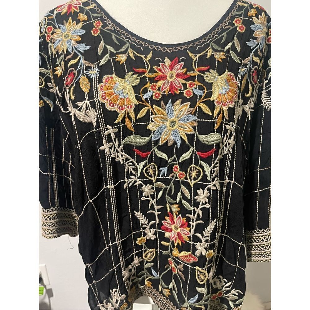 Johnny Was Sienna Blouse Embroidered (S) Boho, - Picture 3 of 11